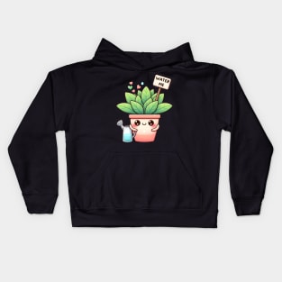 Water me - plant vase Kids Hoodie